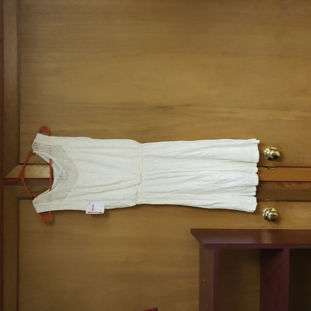 S Ella Moss Cream Sleeveless Dress